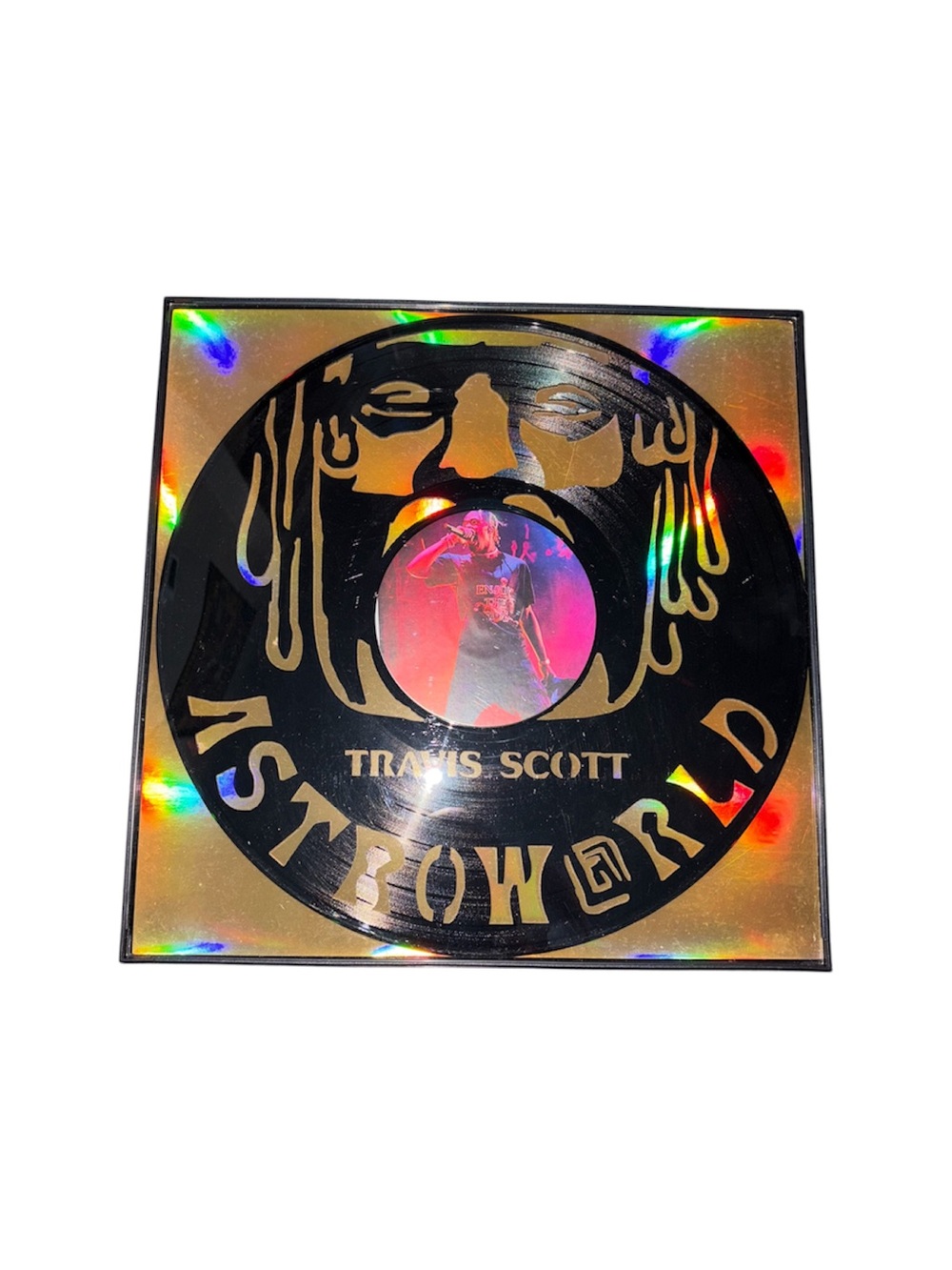 Travis Scott Astroworld Holographic Engraved Vinyl Record Wall Decor